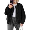 Damen Lockere Freizeit Flieger Baseballjacke Mit Ärmeln Gepolstert Winter Oberbekleidung