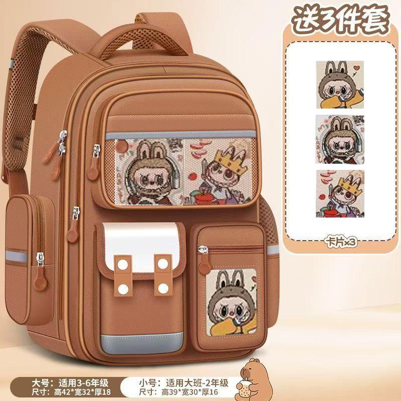 Schultasche für Grundschüler, weibliche Lastreduzierung, Klassen eins, zwei, drei bis sechs, niedliche Kinder mit großem Fassungsvermögen