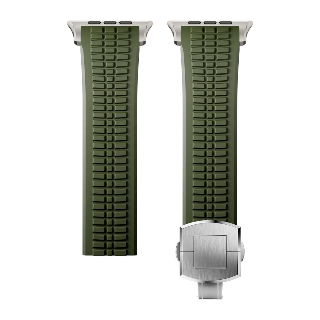 Men Bracelet for Apple Watch Ultra2 49mm Series 10 46mm Silicone Band Suitable Iwatch 7 8 9 45mm Se 4 5 6 44mm Adjustable Correa