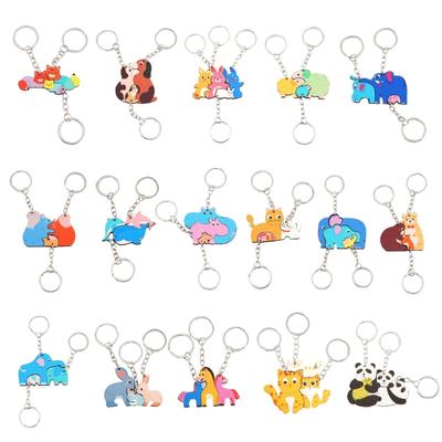 Cute Animal Keychains Cute Bag Pendants Set Family Keychains Set Alloy Material Perfect Present for Family Members