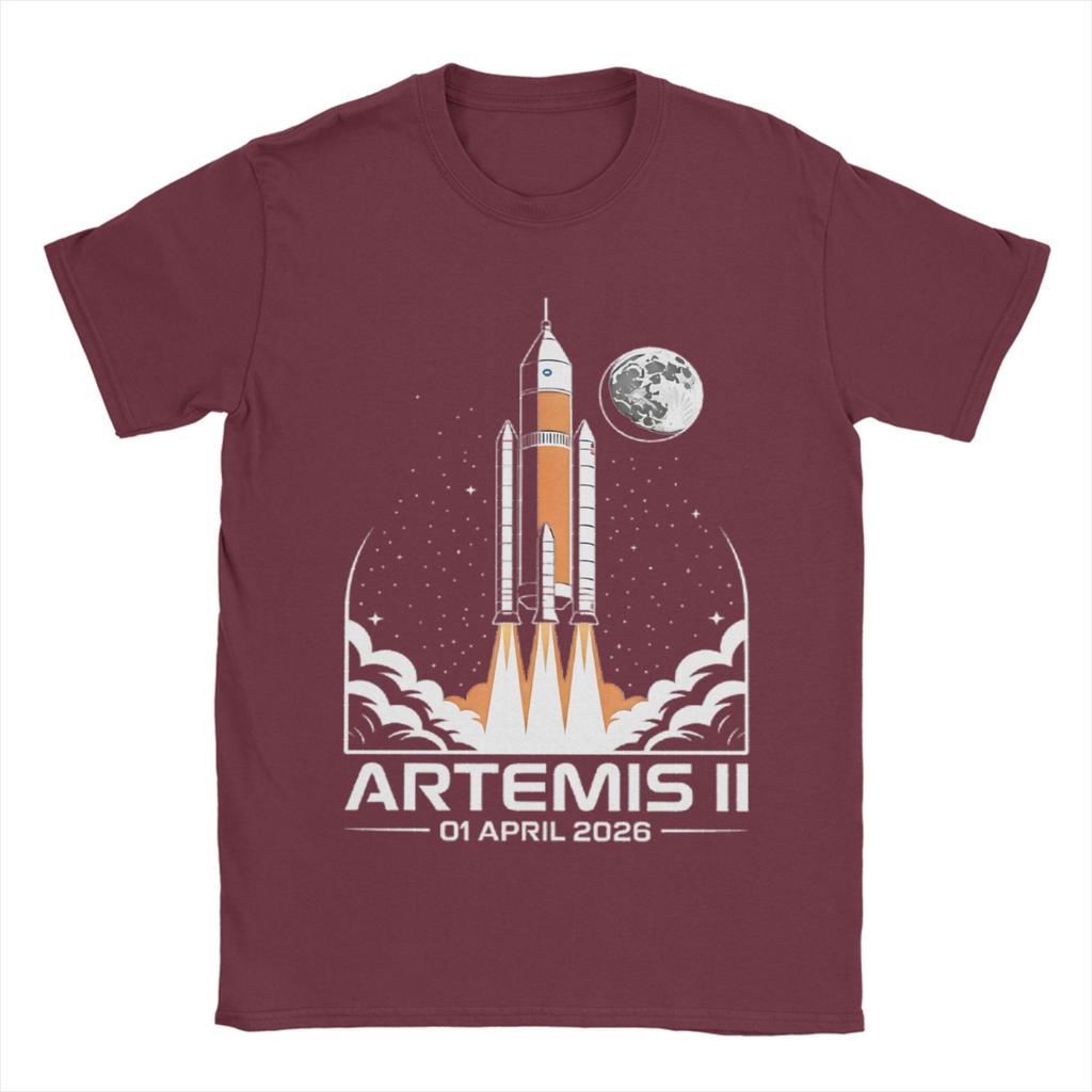 Artemis II Unisexned Moon Mission Space Logo T Shirt Hip Hop T Shirts Cotton Plus Size XL Clothes Short Sleeves Casual Tops