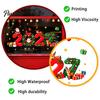 Decorative Scene Layout 2027 Christmas New Year Window Clings, Santa Reindeer Gift Ball Static for Family Decals, PVC Removable Glass Stickers