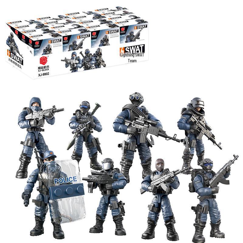 Movable Military Minifigure Building Blocks for Boys