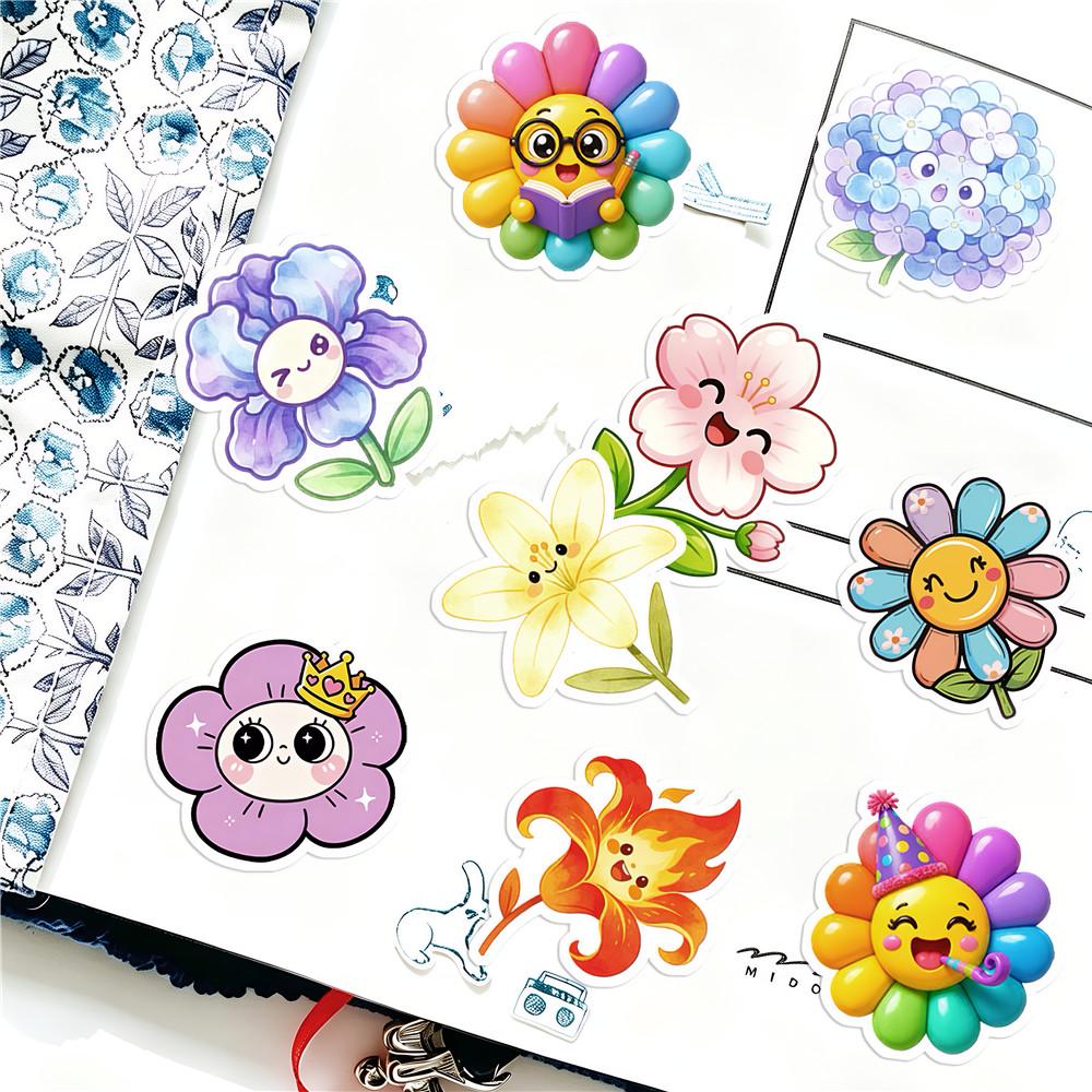 150Pcs/Set Smile Flowers Emoji Mini Diary Manual Stickers DIY Scrapbooks Album Decor Decals Stickers
