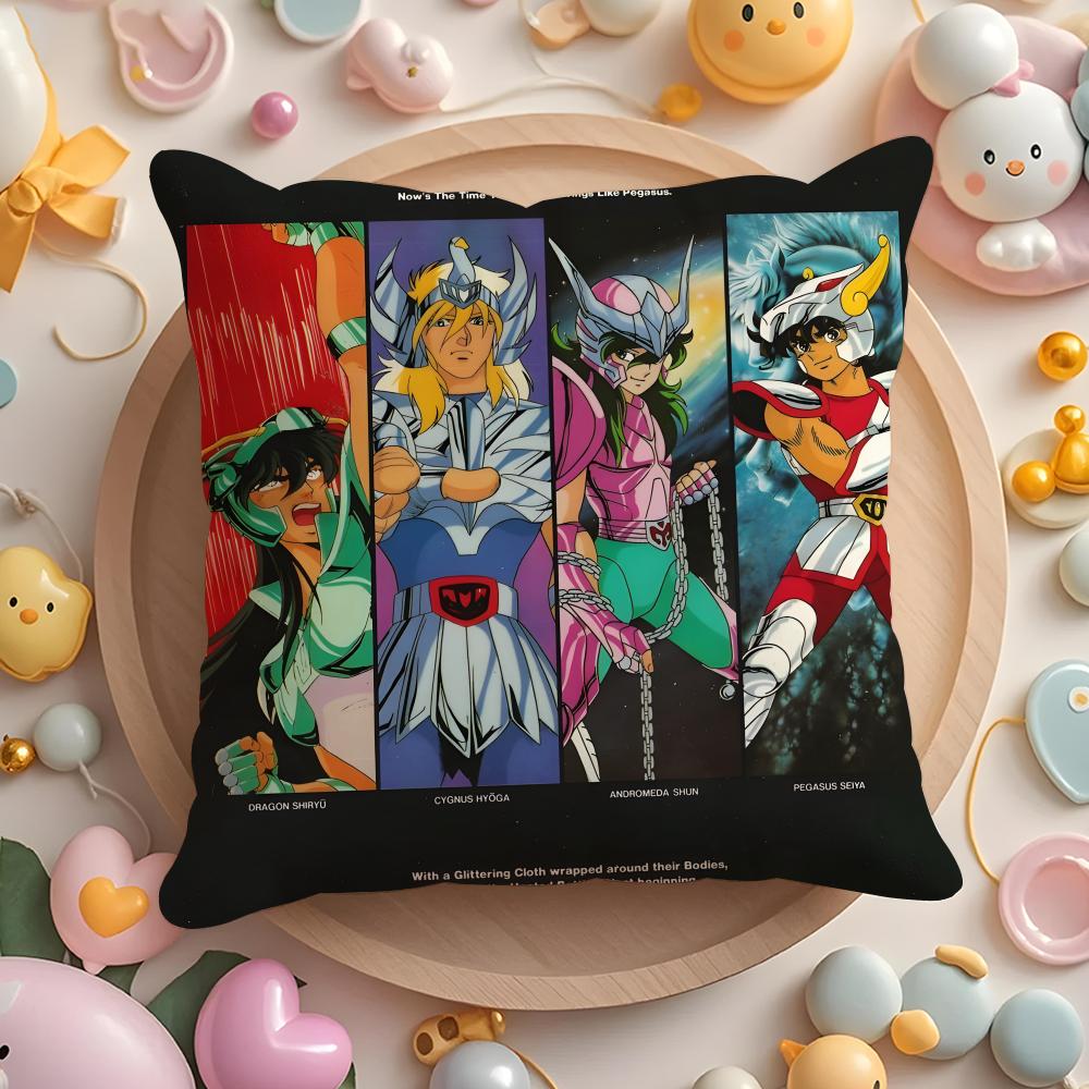 

Anime S-Saint S-Seiya Cushion Cover Home & Car Multi-Scene Pillow Cover - Reversible, Soft & Durable for Daily Use 30cmx30cm