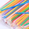26cm Artistic Colorful Bendable Straw, Individually Wrapped for Drinks & Milk Tea, Food-Grade Disposable for Commercial Use