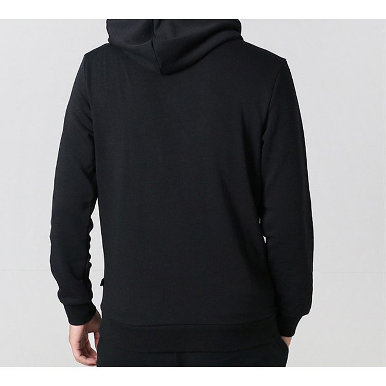 Puma Essential Hoodie With Large Logo Men Tops Black 855461-01