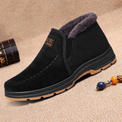 Winter Beijing Cotton Shoes Men's Thickened Warm Boots High-top Cotton Boots Street Stall Cotton Shoes Boots
