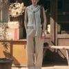 SAGEMENT [0720_b PICK] EZRA CASH SHAWL MUFFLER_GRAY