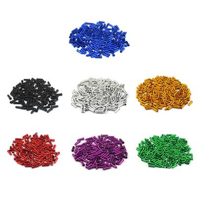 50 Piezas Tapones Terminales para Cables de Freno y Cambios de Bicicleta Tapones Terminales para Cables de Freno y Cambios Crimps Accesorios para Bicicletas MTB