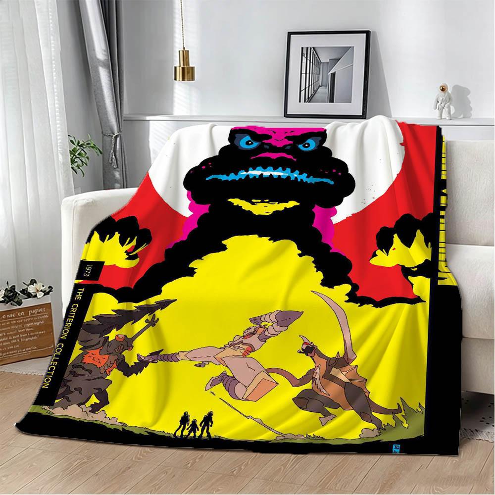 G-Godzilla-S 2 M-Monster King Classic 3D Flannel Blanket Soft Throw Blanket Art For Home Decor Bedroom Bed Sofa Picnic Fans Gift