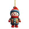 Ornament Cartoon Snowman Santa Claus Pendant 2D Acrylic Xmas Tree