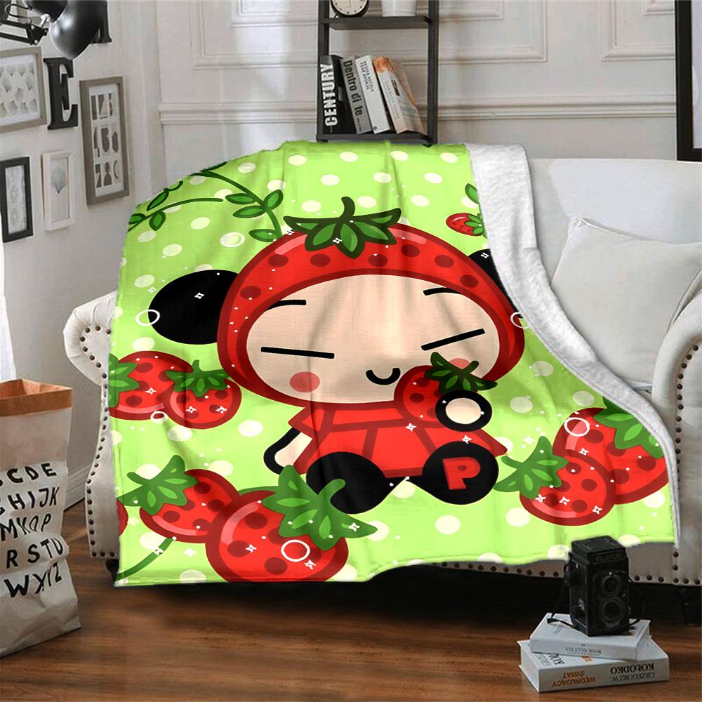 Pucca Blanket Ultra-Soft Suitable for Office Couch Chair Four Seasons Multipurpose Modern Style Ideal Gift For Birthday Valentine'S Day