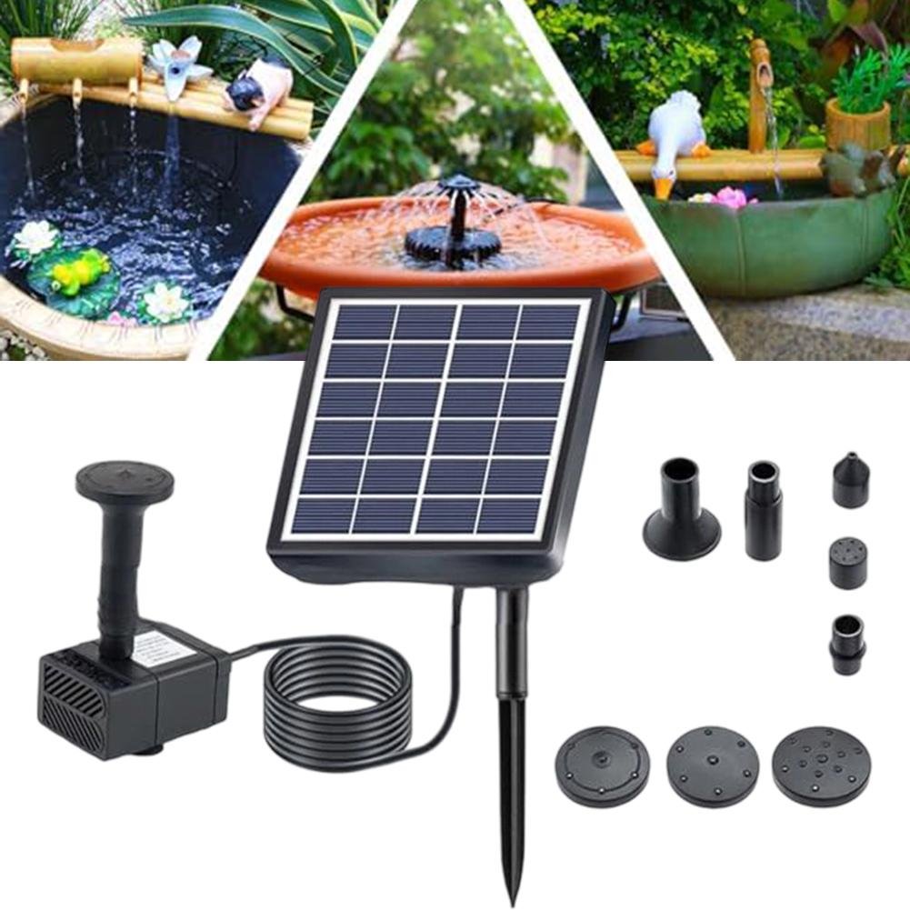 5 Nozzle Solar Fountain Pump Kit Environmentally Friendly Water Feature for Small Ponds and Garden Ornamentation