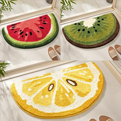 Ultraweiche Badematte mit Obstmuster – rutschfester, saugfähiger und maschinenwaschbarer Teppich für Dusche, Badewanne und Waschbecken – perfektes Weihnachtsgeschenk, Weihnachtsdekoration