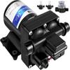 Fresh Water Pump, 12 V Self Priming Sprayer Pump, 11 L/min(3 GPM) RV Water Pump, with Pressure Switch 3.8 Bar(55 PSI) Self Priming Water Pump