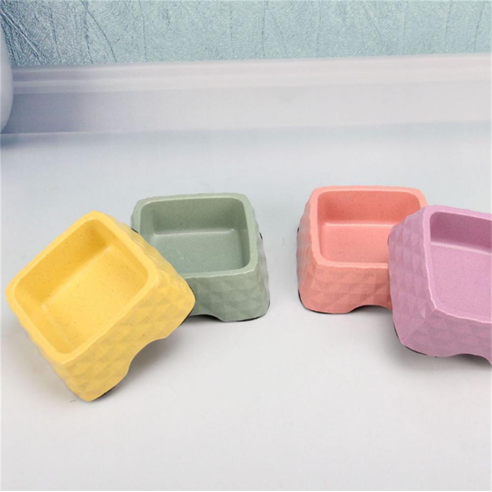 Bamboo Fiber Pet Single Bowl Small Dogs Puppy Feeding Food Drinking Water Bowls Non-Slip Cat Feeder Indoor Kitten Tableware