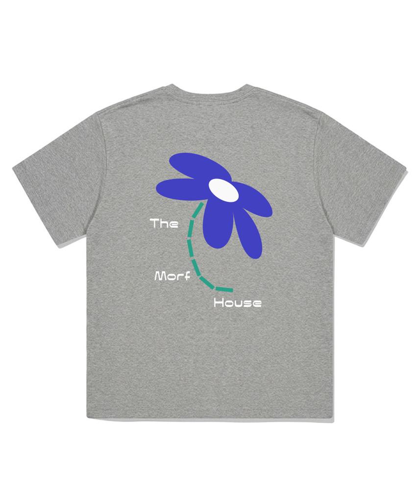 Deomopeuhauseu Bold Flower Oversized Short Sleeve T-Shirt White