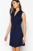 Women's Fashion Casual Sleeveless Mini Multicolor Tulle Fitted Body-Fitting Mini Gathered Zero Sleeve Flexible Knitted Dress