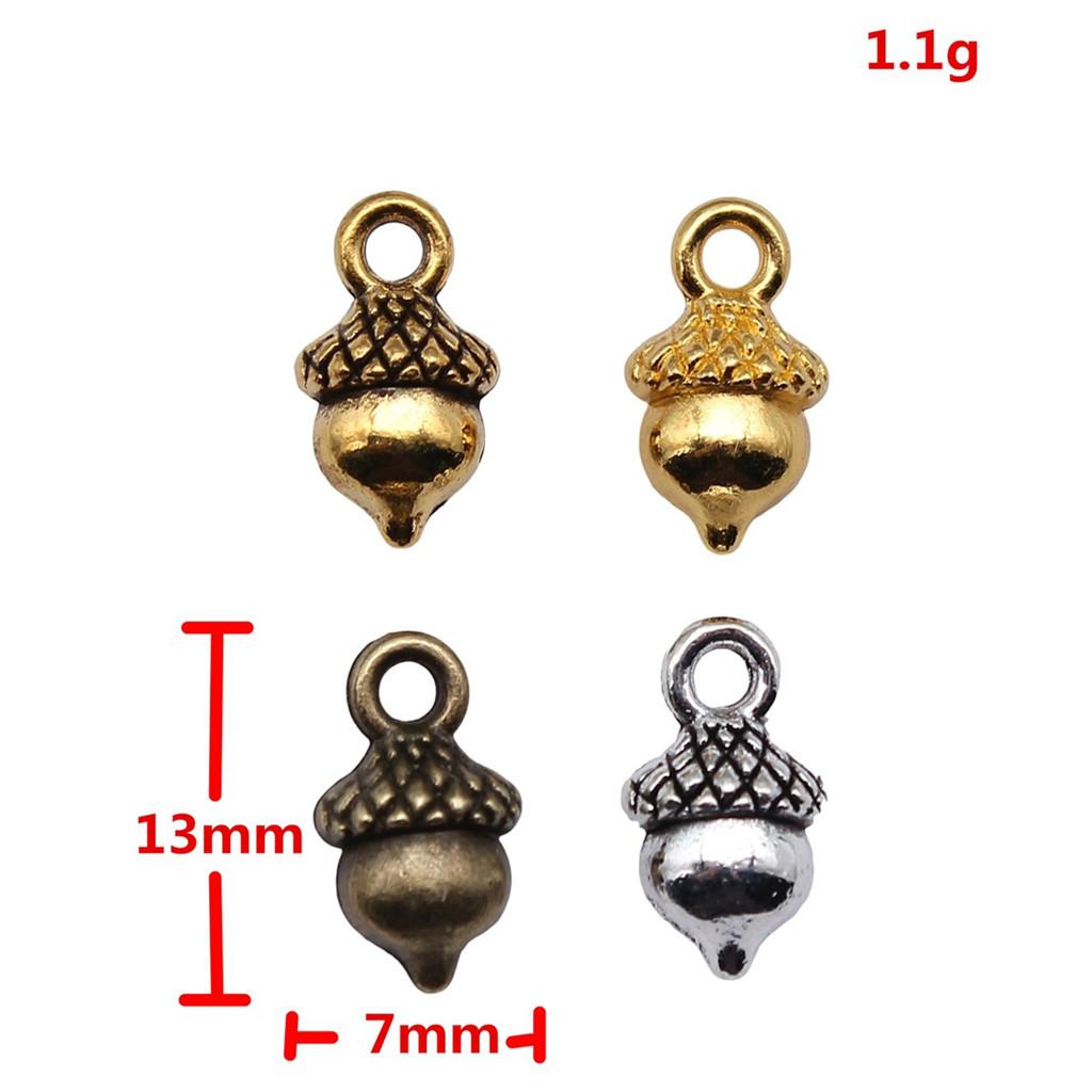 Acorn Charms Christmas Tree Pendants For Forest Nature Themed Jewelry
