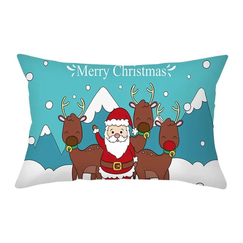 Christmas Cushion Cover Red Pillowcase Sofa Decoration Pillow Home Decor