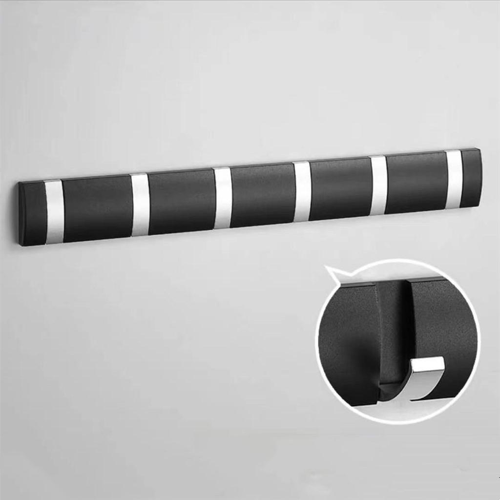 Wall-Mounted Folding Hook for Bathroom, Kitchen, Living Room, Wardrobe - 1 To 6 Row Hooks for Coats, Hats, and Clothes.