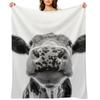 Black and White Cow Print Throw Blanket Baby Flannel Fabric Plush Bed Blankets