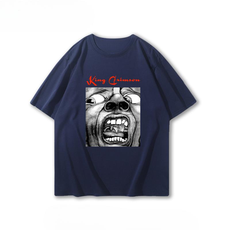 2025 King Crimson Rock Band Fans Should Support Unisex's And Women's Summer Cotton Loose Casual Half-sleeved Stylish Family T-shirt