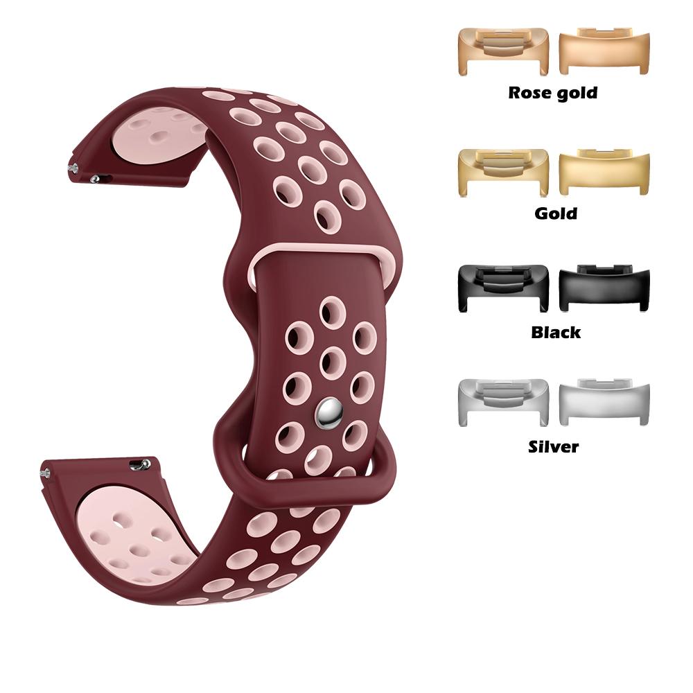 Cinturino Rotondo per Fitbit Charge 6 Asciugatura Rapida Traspirante Sportivo Compatibile con Fitbit Charge 5 Morbido Cinturino in Silicone