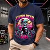 2026 New Pure Cotton Tshirt Living Dead Girl Zombie Neon Print Crew Neck Short Sleeve Street Casual Top