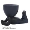 Easy To Carry Ceramic Practical Cute Anti-corrosion Little People Body Flower Pot Ornament Nordic Flower Pot
