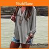 Stylisches Damen V-Ausschnitt Kurzarm T-Shirt mit lässigem unregelmäßigem Saum Locker sitzende Bluse