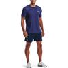 Under Armour T-shirt da allenamento a quadri senza cuciture, girocollo, manica corta, da uomo, top blu 1376921-468