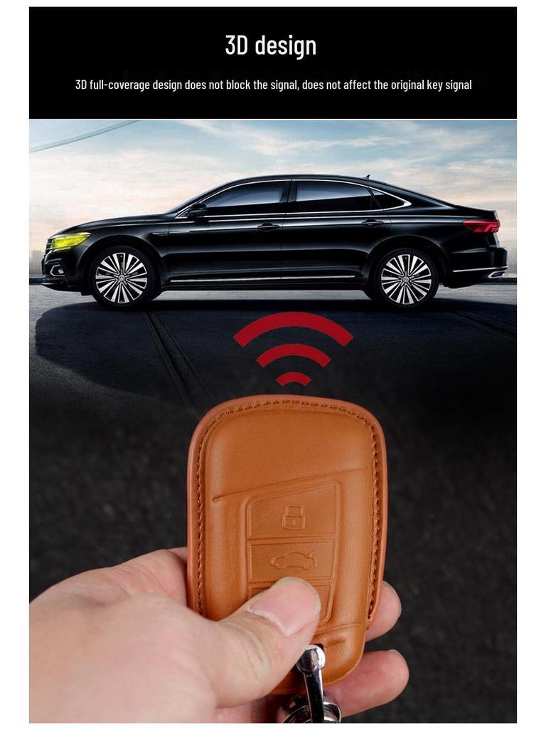 Genuine Leather Key Cover for VW CC Magotan 330 B8 & 2019 Passat