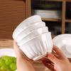 2024 New Style: 10-Piece Pure White Ceramic Pumpkin Rice Bowl Set