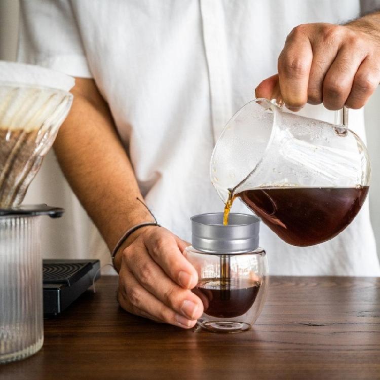 Professional Coffee Funnel Durable Stainless Steel Coffee Funnel Accessory Fit Most 6 Cup Espressos Maker