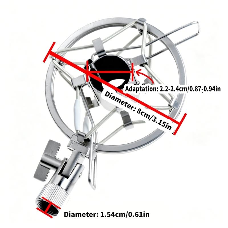 Recording Microphone Suspension Shock Mount Clip Clamp Studio Stand Equipment For Podcasting Accessories