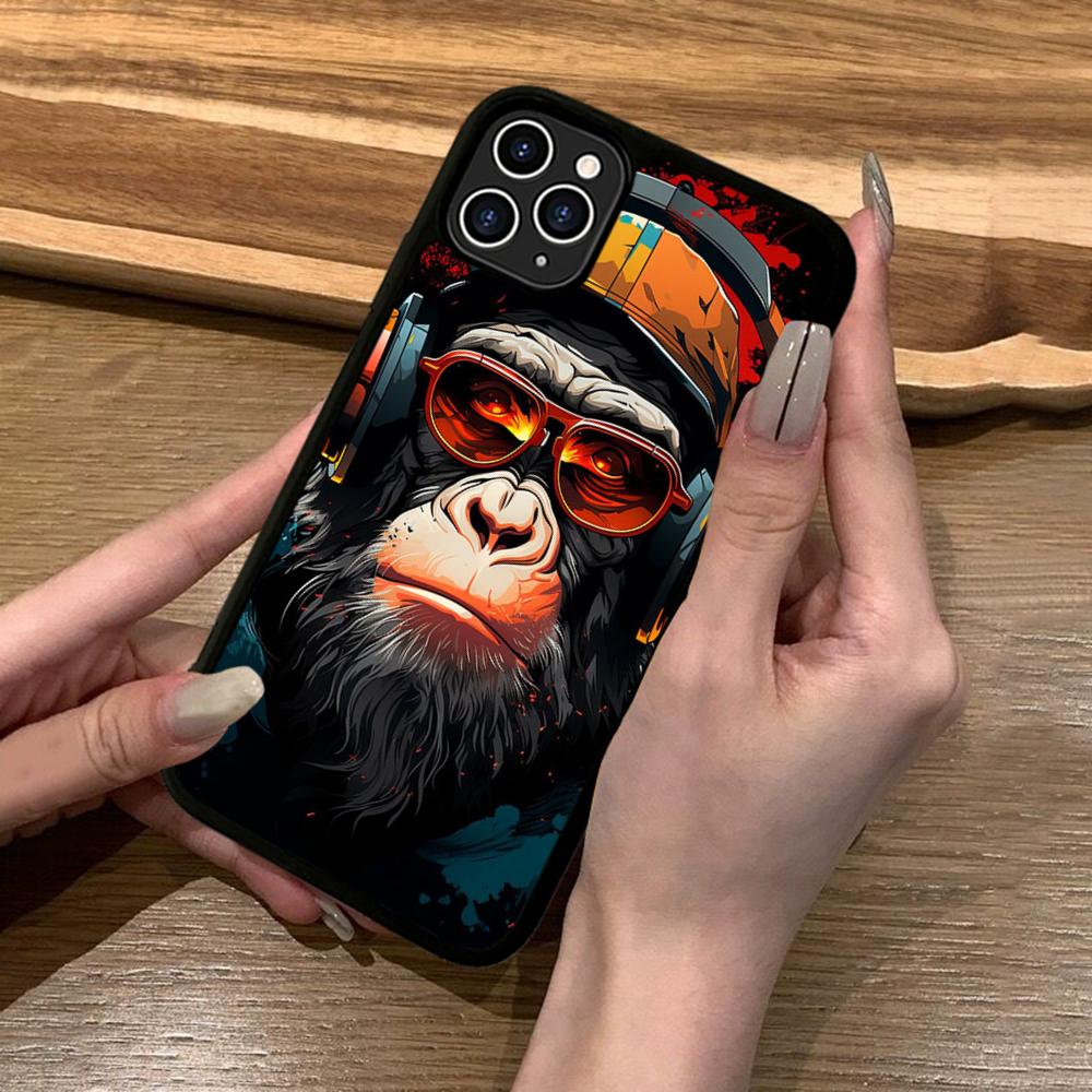 COOL Monkey Gorilla Ape Phone Case Silicone PC+TPU For For IPhone 11 12 13 14 15 16 Plus Pro Max Cover