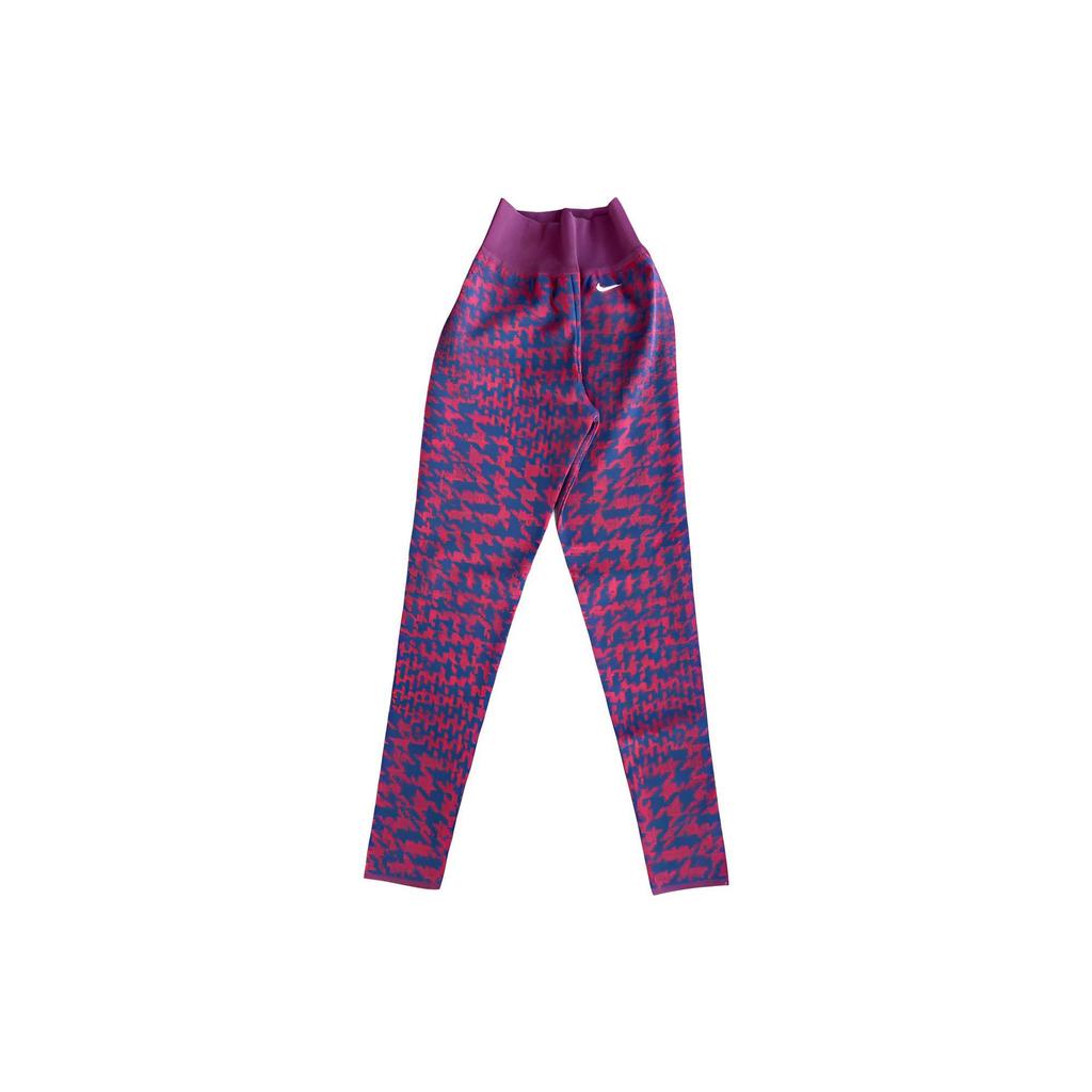 Nike Color Block Logo Print Elastische Enge Sport-Leggings Damen Leggings Rot CD3968-618