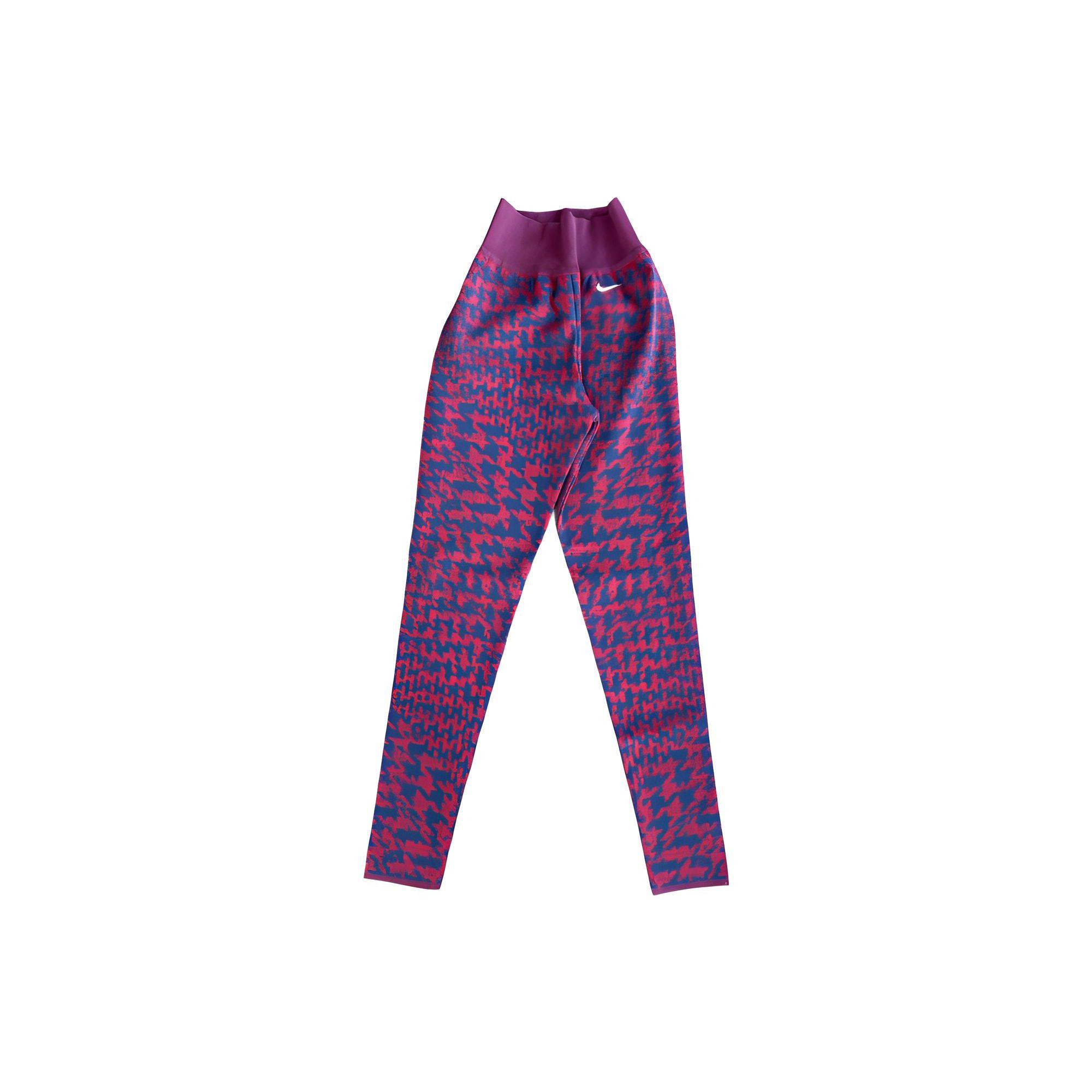 Nike Sportswear Red Blue Made in Italy Women s Knit Leggings CD3968-618 S