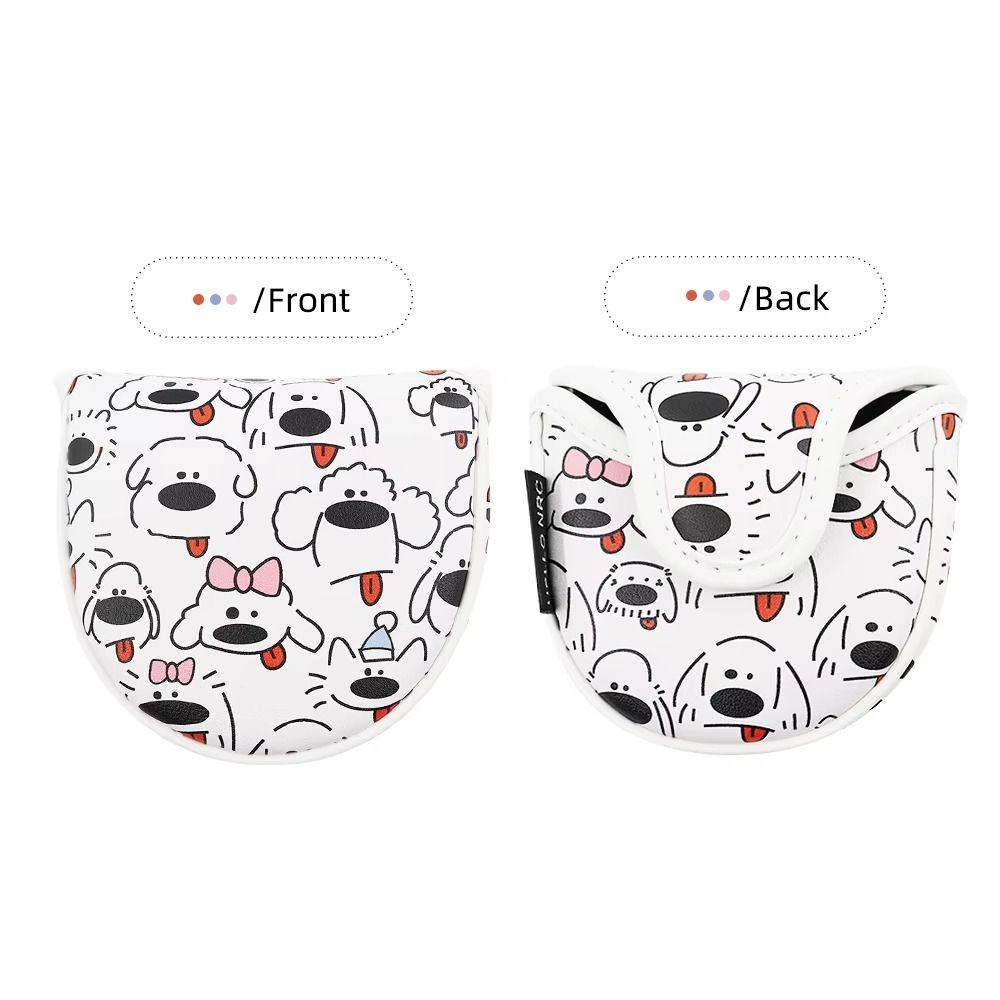Cartoon Printed Golf Club Head Cover PU Leather Golf Club Protector  Golf Supplies