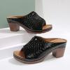 Women Wedge Sandals New Summer Crocodile Print Platform Sandals Female Leather Non Slip Beach Slides Women Plus Size Shoes