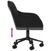 Office Chair Swivel Black Velvet