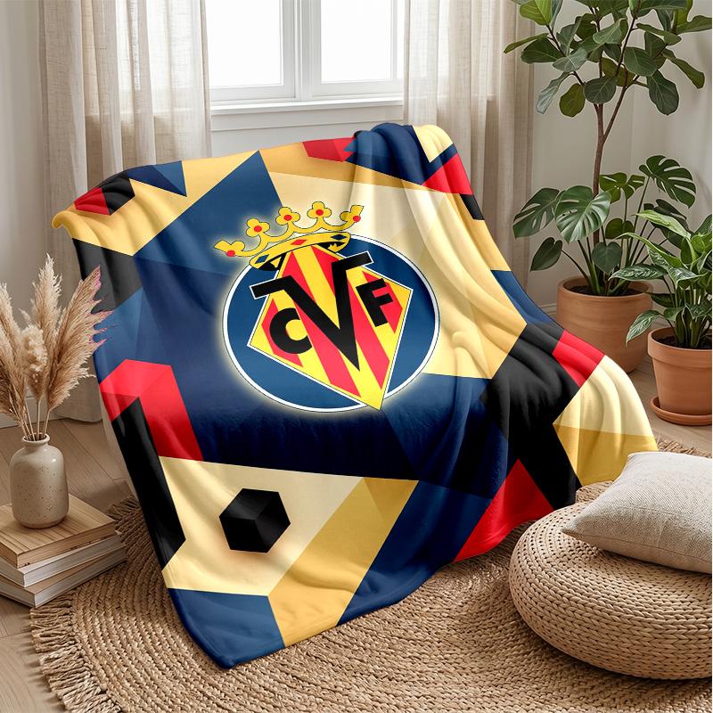 Villarreal FC Soft Flannel Fleece Blanket Lightweight Cozy Warm Throw Blanket For Sofa Bed Home Decor