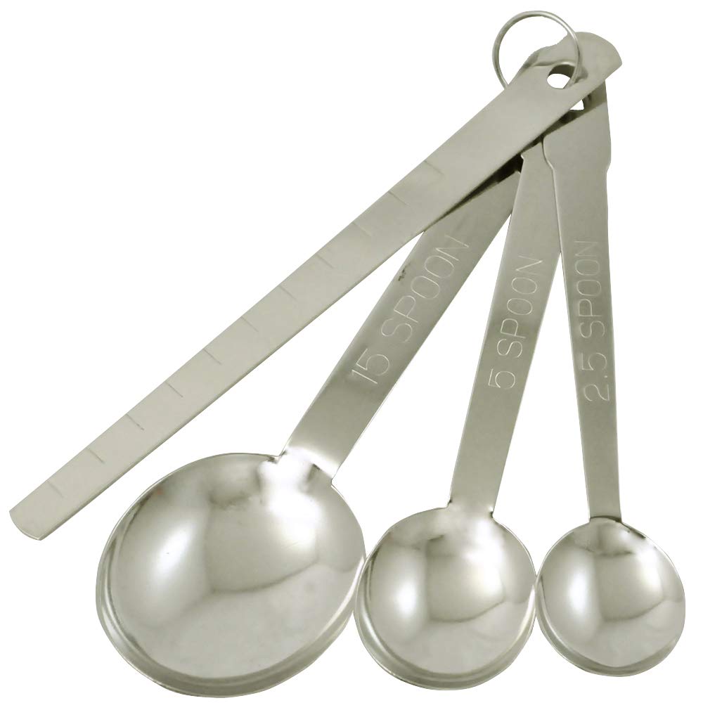 KAI Wellness Measuring Spoon Stainless Made in DH6508 Set, Steel, Japan,