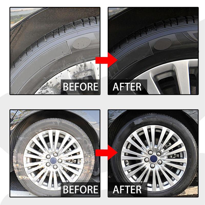 Car Wheel And Tire Cleaner Tire Shine Cleaning Agent Kit Long-Lasting Powerful Tire Retreader For SUVs Trucks Mini Cars RVs