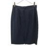 FENDI Made in Italy Linen Mimole length Tight Skirt 42 Navy Women Used