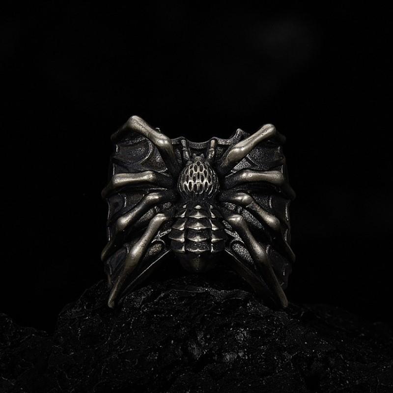 Adjustable Spider Ring Men Women Gothic Punk Jewelry Plated Copper Geometric Statement
