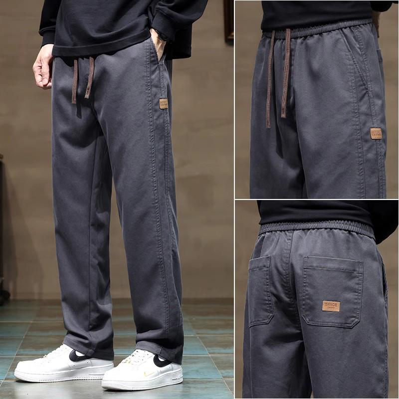 

Мужские летние спортивные брюки широкого кроя с широкими штанинами 2025 4XL 180-200 lbs серый