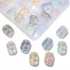 Crystal Glass Beads Double Straight Hole Flower Card Spacers for DIY 10 Pcs